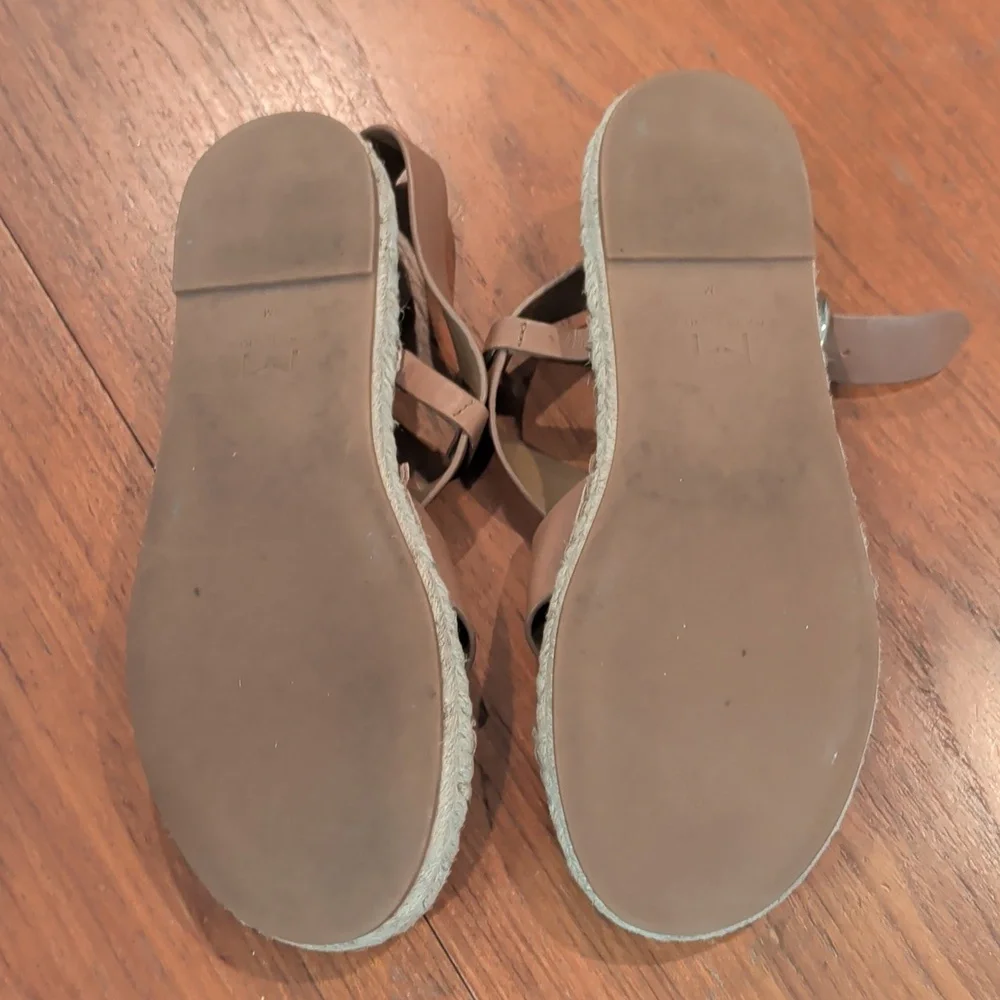 Marc Fisher Talia Brown Leather Sandals US 8